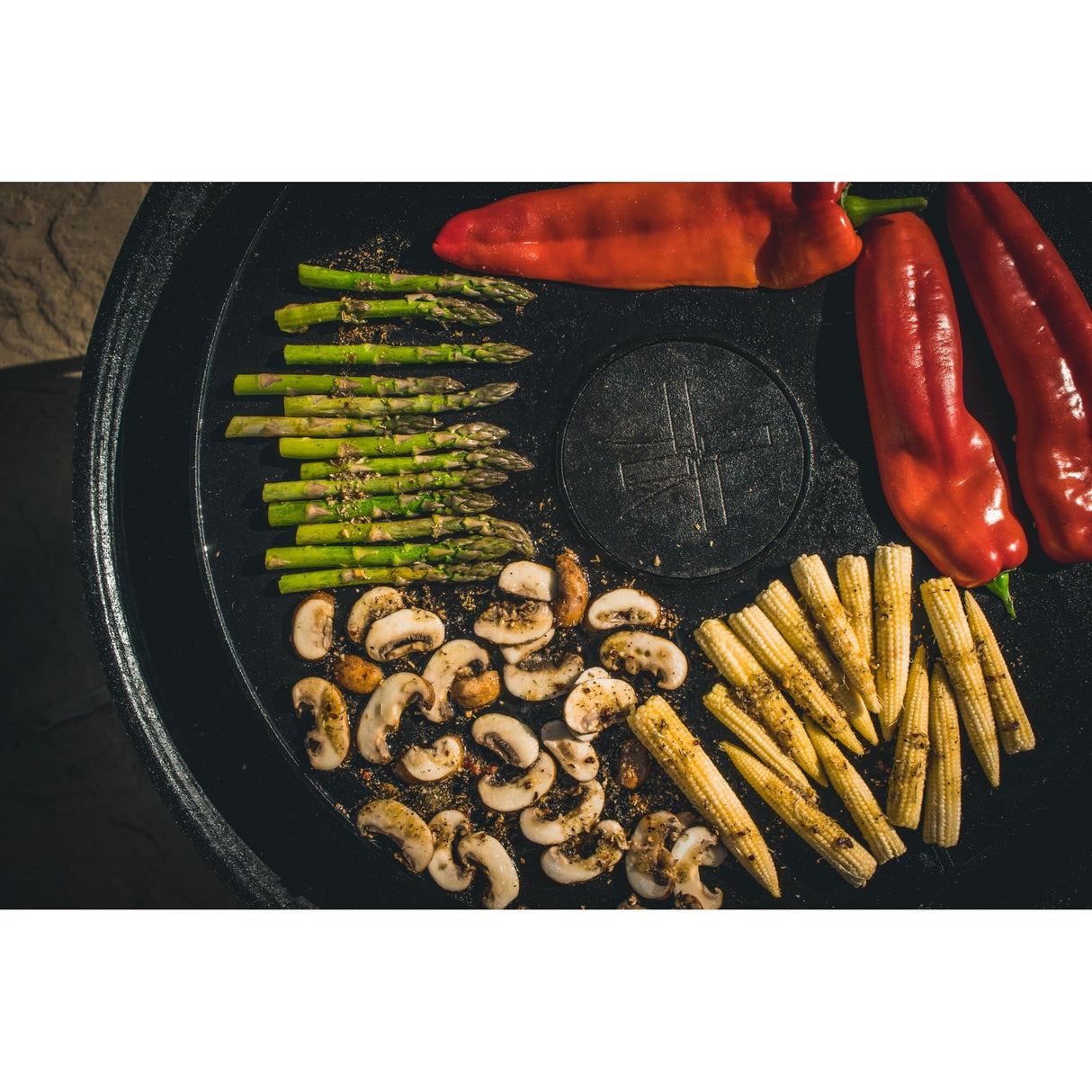 Vindmøllen plancha grillplade (sort, 75 cm)