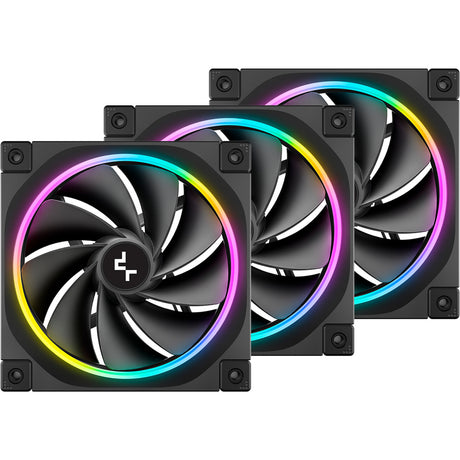 Deepcool FL12R RGB cover fans (sort, 3 stk, 120 x 120 x 25 mm, PWM)