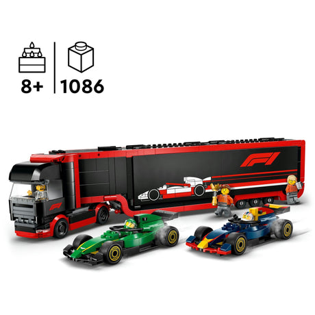 Lego City F1 Lastbil med RB20 og AMR24 F1® Cars Legesæt - 60445