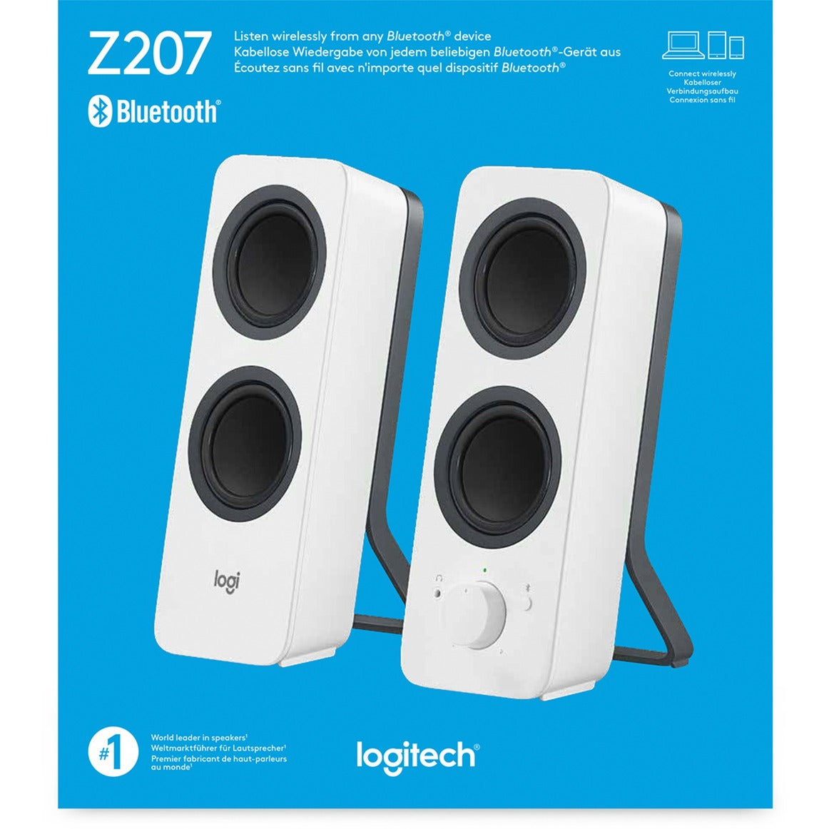 Logitech z207 pc-højttaler (hvid)