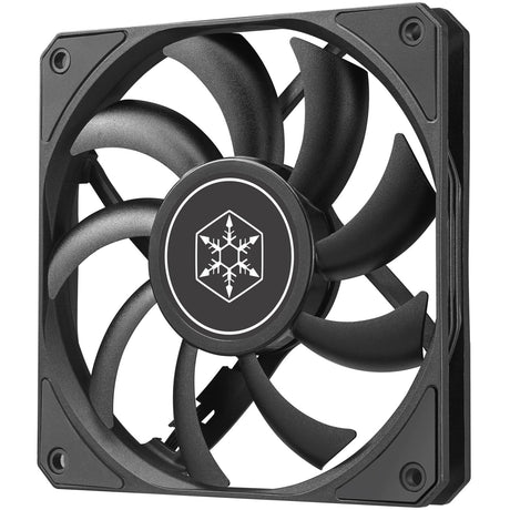 Silverstone air slimer 120 kasseventilator (sort, 120 x 15 x 120 mm, pwm)