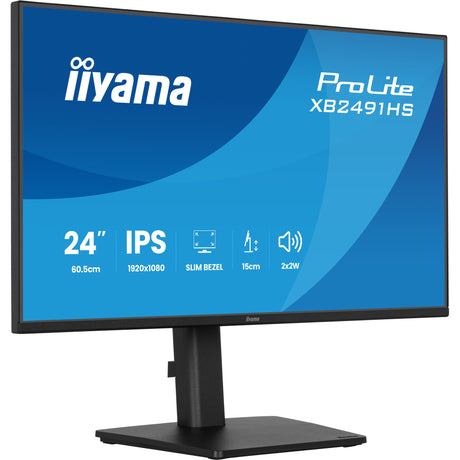 Iiyama prolite xb2491hs-b1 23.8 skærm (sort, 120 hz, hdmi, displayport, lyd)