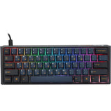 Ducky one 3 pro mini rgb mekanisk gaming-tastatur (sort, us-layout (qwerty), cherry mx2a speed silver, 60%, rgb led, double-shot pbt, kvaksalvermekanik, hot swap)