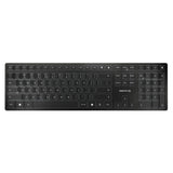 Cherry KW 9100 smart tastatur (sort, EU-layout (QWERTY), saksekontakter, 100 %, ABS, USB-C, 2,4 GHz, Bluetooth)