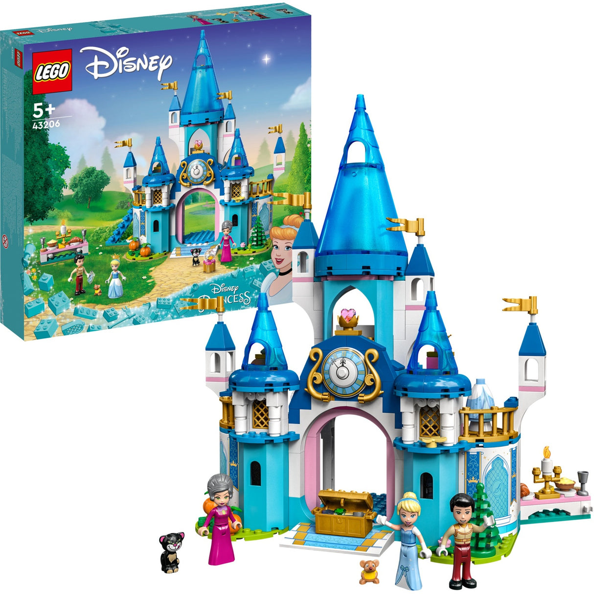 Lego Disney Princess - Askepots slot og det smukke prinsens byggelegetøj (43206)