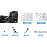 MSI Pro B650-S WiFi Socket AM5 bundkort (sort, RAID, 2,5 GBE-LAN, WiFi 6e, BT, lyd, ATX)