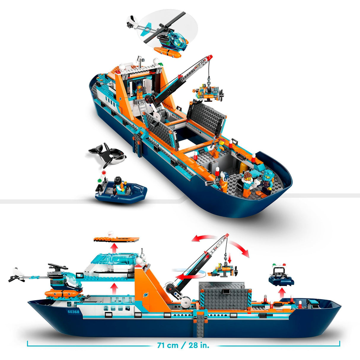 Lego city - konstruktionslegetøj til polarforskningsskibe (60368)