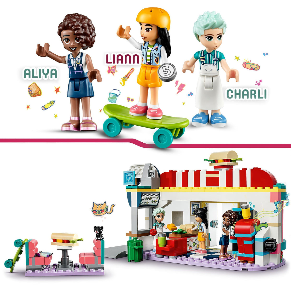 Lego friends - heartlake restaurant i byen byggelegetøj (41728)