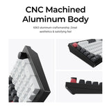Keychron q5 he qmk trådløst brugerdefineret tastatur (hvidt, us-layout (qwerty), gateron dobbeltskinne magnetisk tåge, 96%, rgb lysdioder, osa double-shot pbt, hot swap, knop, 2.4ghz | bluetooth 5.1 | usb-c)
