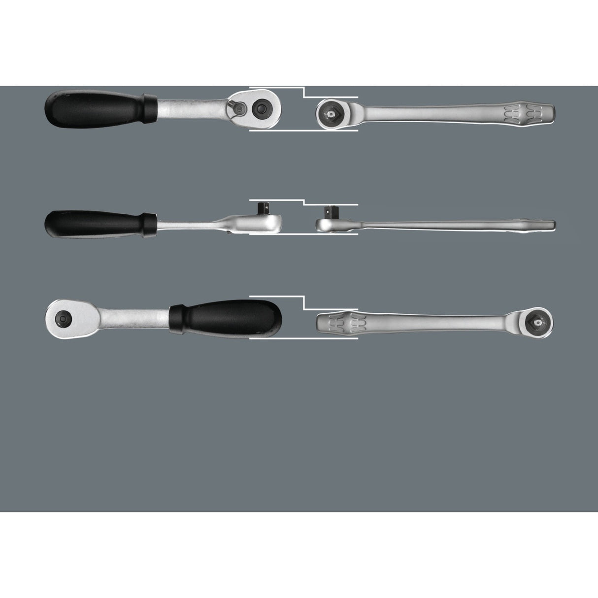 Wera 8100 sc 7 zyklop metal skraldesæt med gennemskydningsfirkant 1 2 drivværktøjssæt (28 stk.)