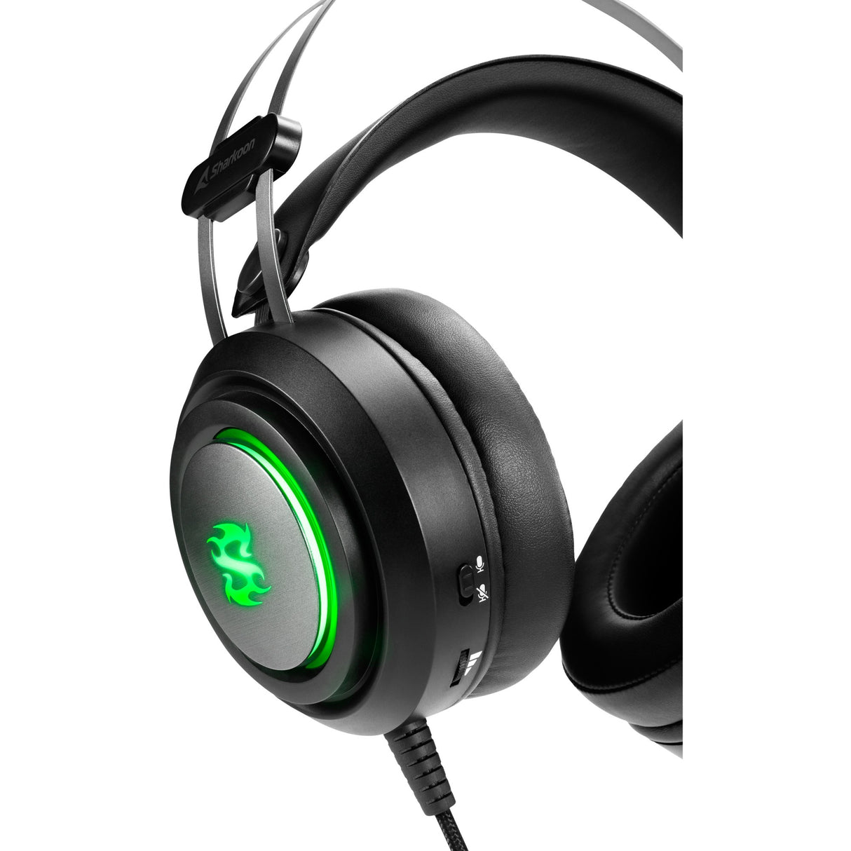 Sharkoon skiller sgh30 over-ear gaming headset (sort, pc, Playstation 4, Playstation 5, RGB LED'er)
