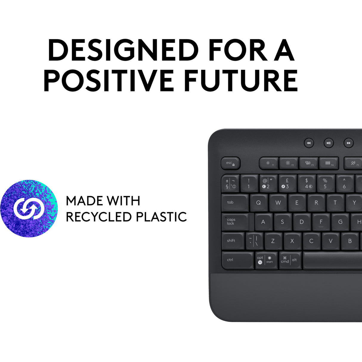 Logitech signatur k650 trådløst komforttastatur (grafit, us-internationalt layout (qwerty), 100 %)