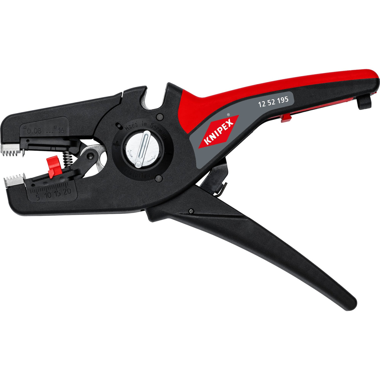Knipex automatisk afisoleringstang | længde 195 mm | 0,08-16 (awg 28-5) mm² | 1 stk - 12 52 195 - 12 52 195