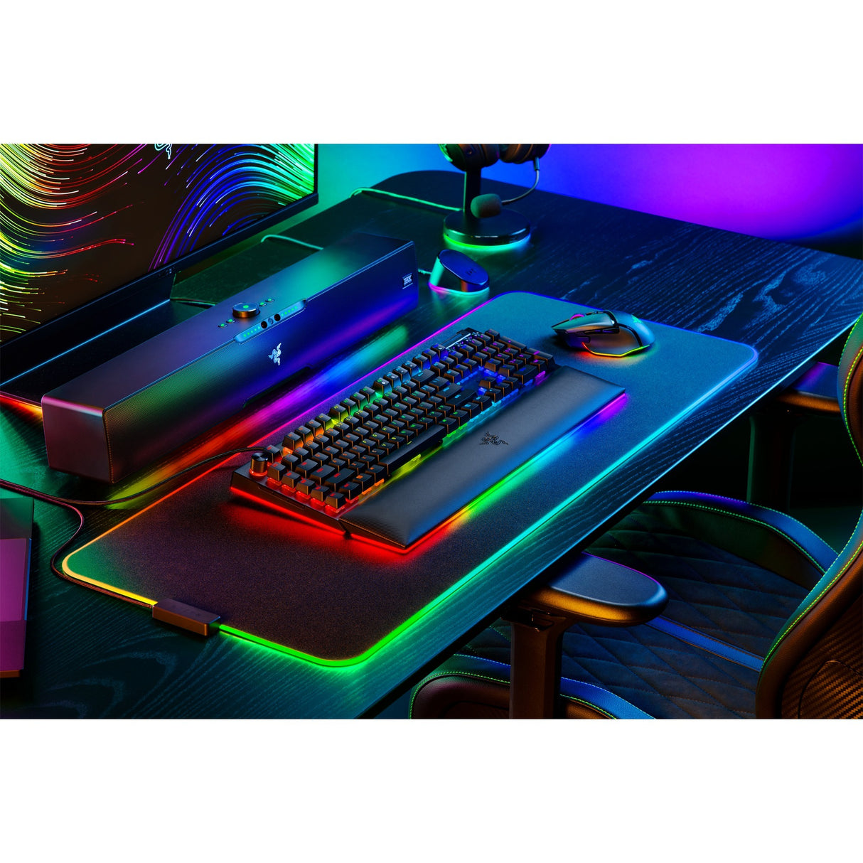 Razer blackwidow v4 pro, gaming tastatur (sort, us layout, grøn, rgb lysdioder, doubleshot abs)