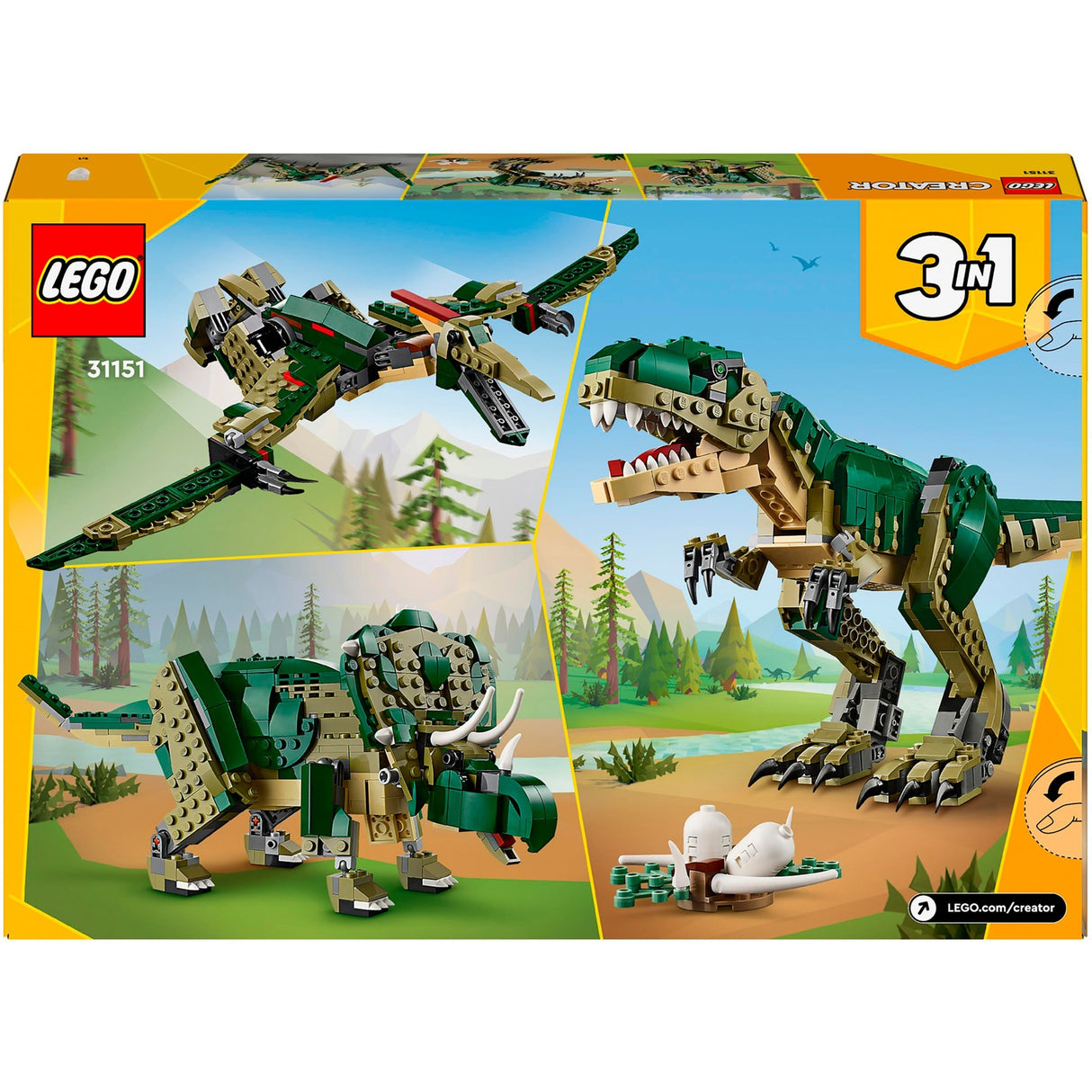 Lego Creator 3i1 t. rex, dinosaur 31151