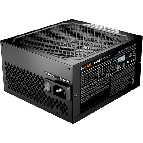 Vær stille! power zone 2 modulær 1000 watt strømforsyning (sort, 1x 12v-2x6, 3x pcie)