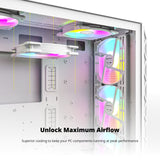 Montech hp140 argb pwm kabinet blæser (hvid, 140 x 140 x 25 mm)