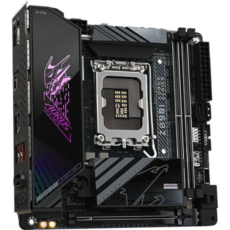 Gigabyte Z890i Aorus Ultra Socket 1851 bundkort (RAID, 2,5 GB-LAN, Wi-Fi 7, BT, lyd, Mini-ITX)