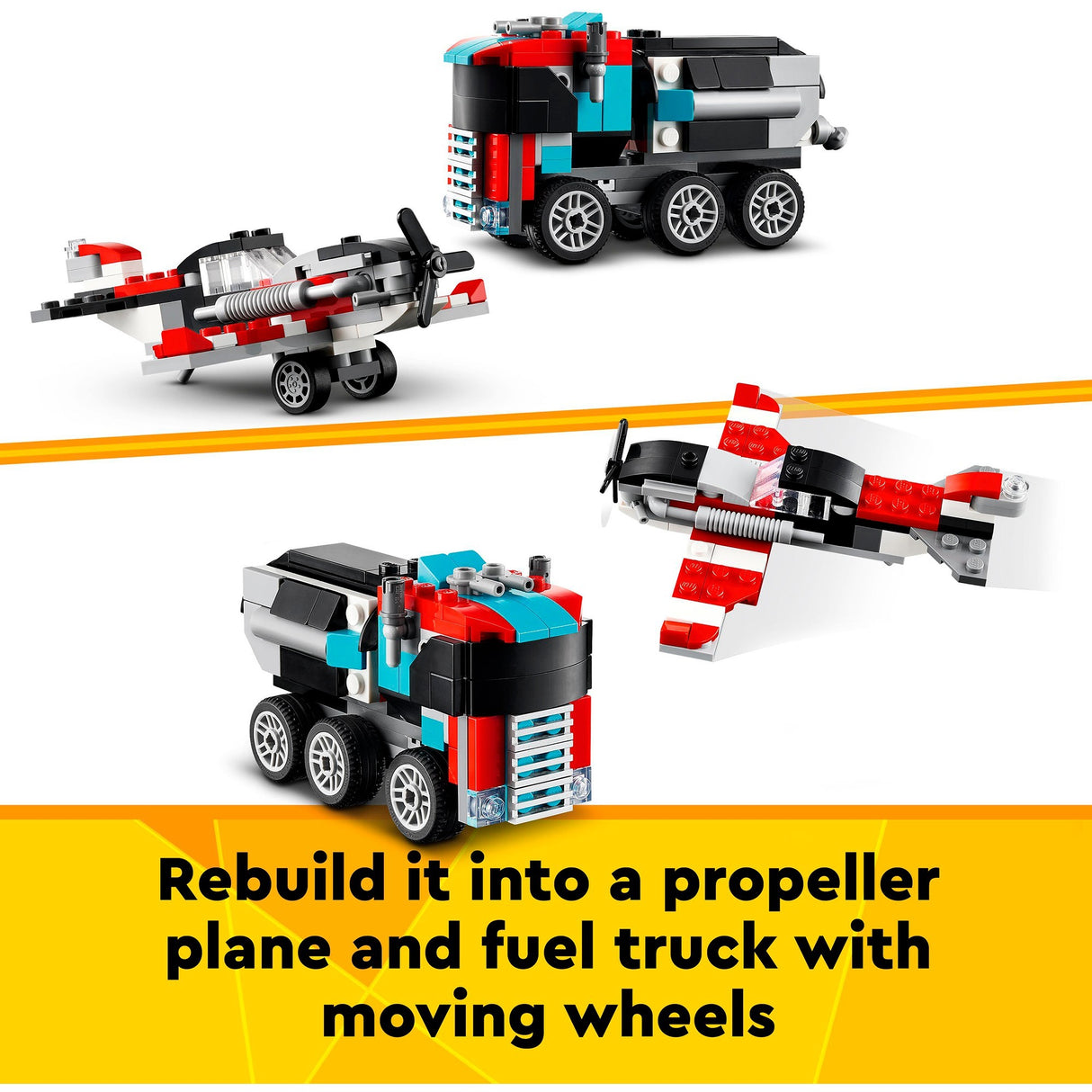 Lego creator 3-i-1 lastbil med helikopter - 31146