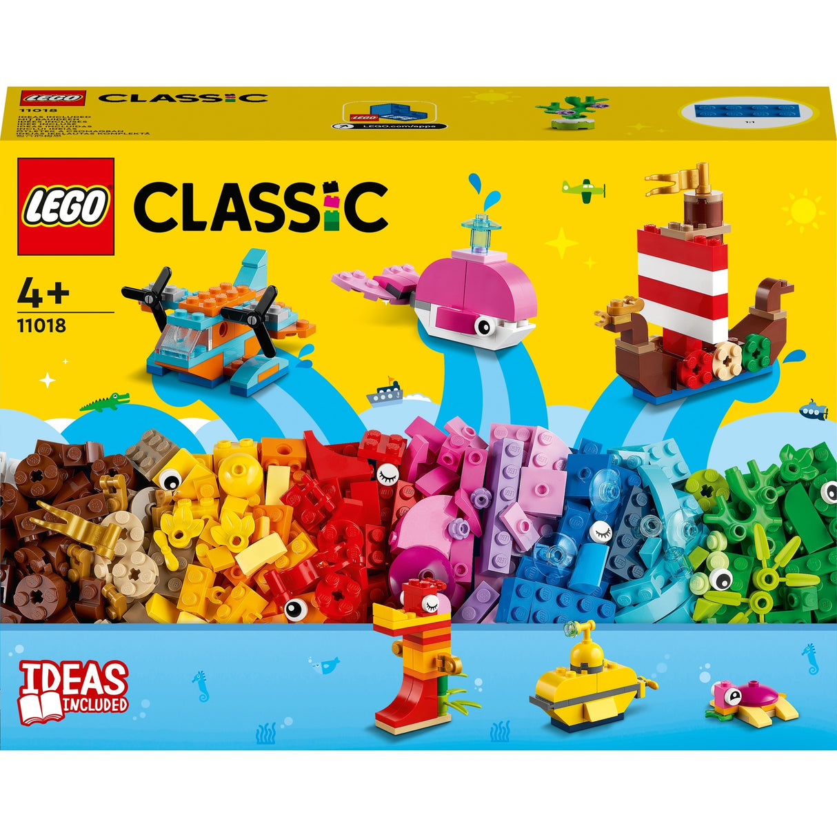 Lego classic - kreativt hav sjovt byggelegetøj (11018)