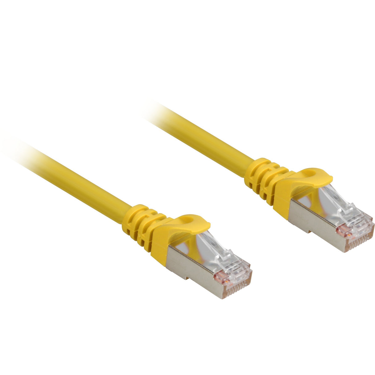 Sharkoon netværkskabel SFTP, RJ-45 med Cat.6a (gul, 0,25 meter, halogenfri)
