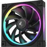 Deepcool fl12 rgb kabinet blæser (sort, 120 x 120 x 25 mm, pwm)