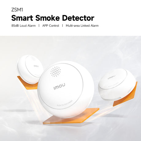 Imou smart røgdetektor - zsm1 bundle (hvid, 3 styk + zg2s smart gateway, zigbee)