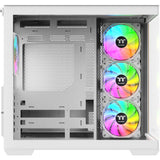 Thermaltake view 380 ws argb sne midi tårnhus (hvid træfarve | 2x USB-A | 1x USB-C | RGB | hærdet glas)