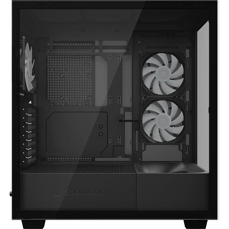 Sharkoon rebel c60 rgb midi tårnhus (sort | 2x usb-a | 1x usb-c | rgb | hærdet glas)