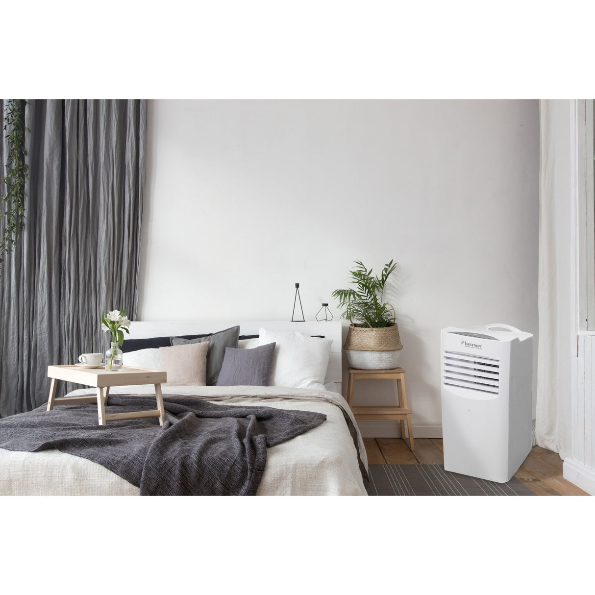 Bestron aac9000 mobilt klimaanlæg (hvidt, kølekapacitet 2,6 kW | med CFC-frit kølemiddel | 9000 btu h)