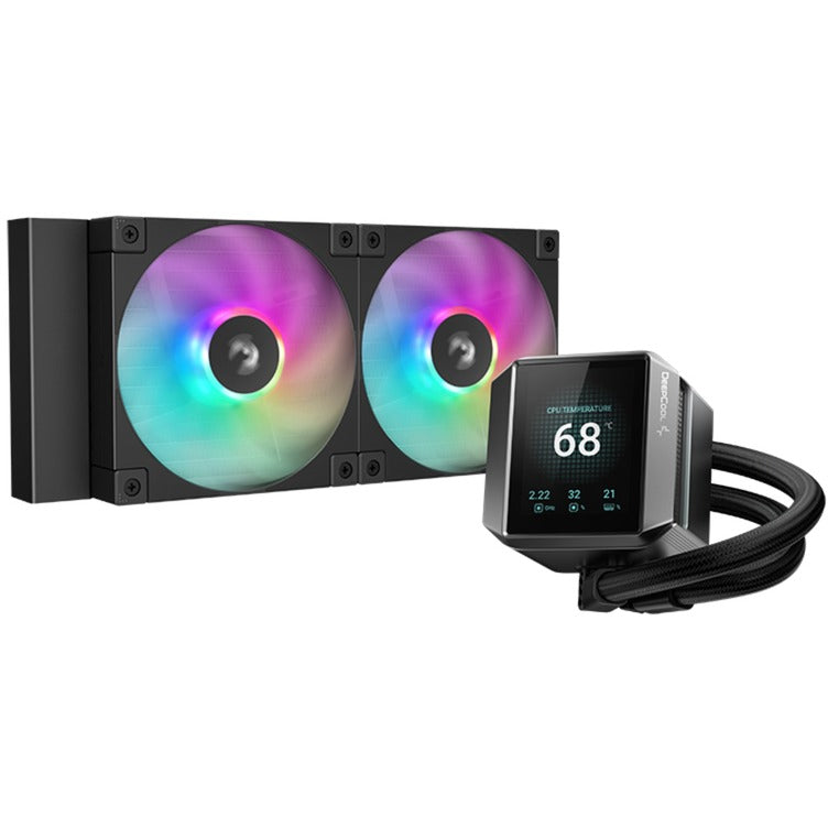 Deepcool mystique 240 argb vandkøling (sort, 4-benet pwm blæserstik)