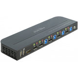 Delock displayport 1,4 kvm switch kvm switch (sort, 8k 30 hz, USB 3.0, lyd)