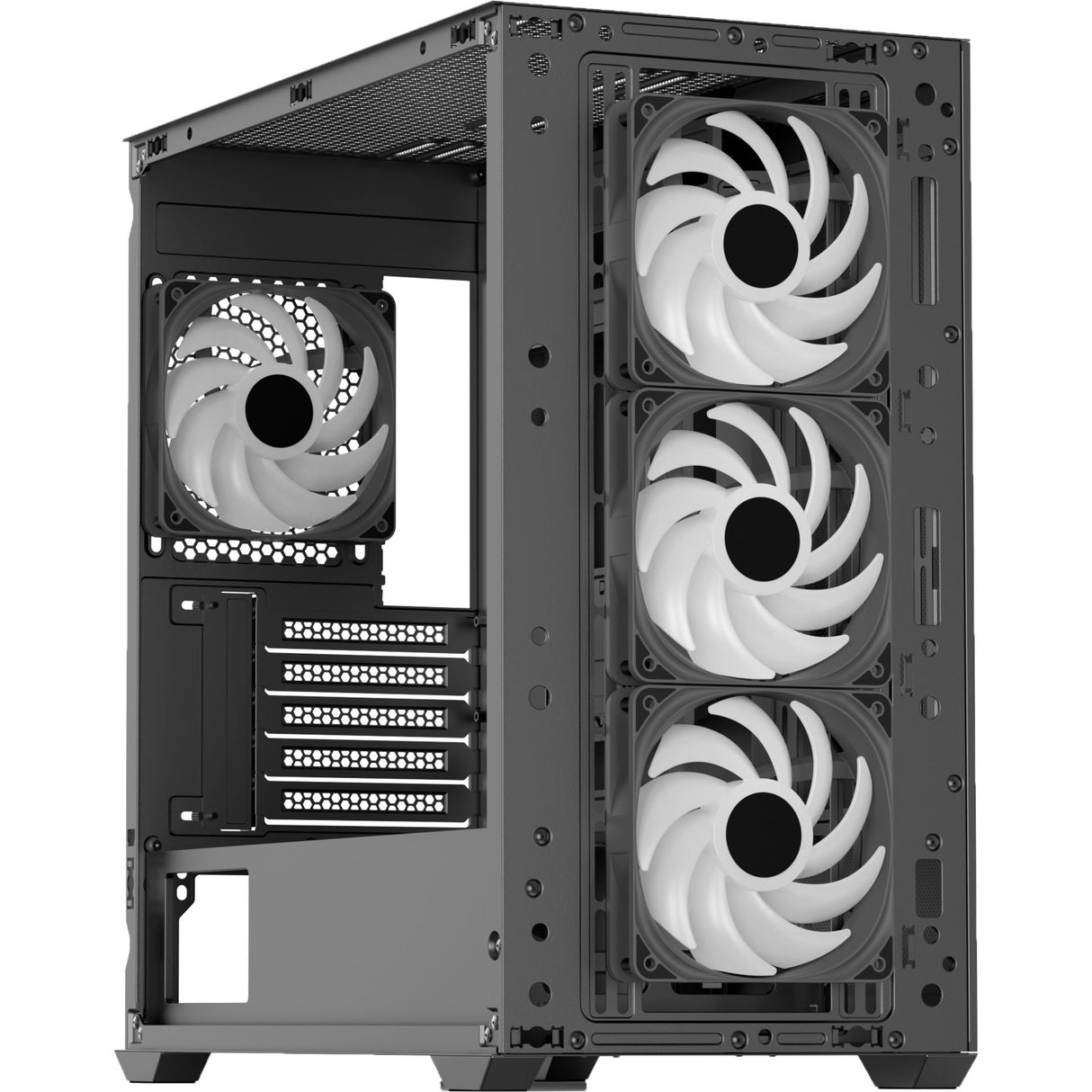 Aerocool b301a mini tårnhus (sort | 1x USB-A | 1x USB-C | RGB)