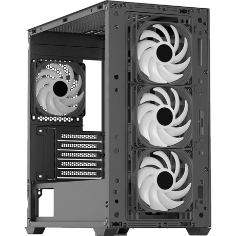 Aerocool b301a mini tårnhus (sort | 1x USB-A | 1x USB-C | RGB)