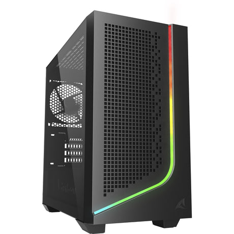 Sharkoon j1000 argb midi tårnhus (sort | 3x usb-a | rgb | hærdet glas)