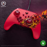 Powera advantage controller med kabel til xbox-serien x|s - red fire (rød, xbox-serien x|s, xbox one, pc)