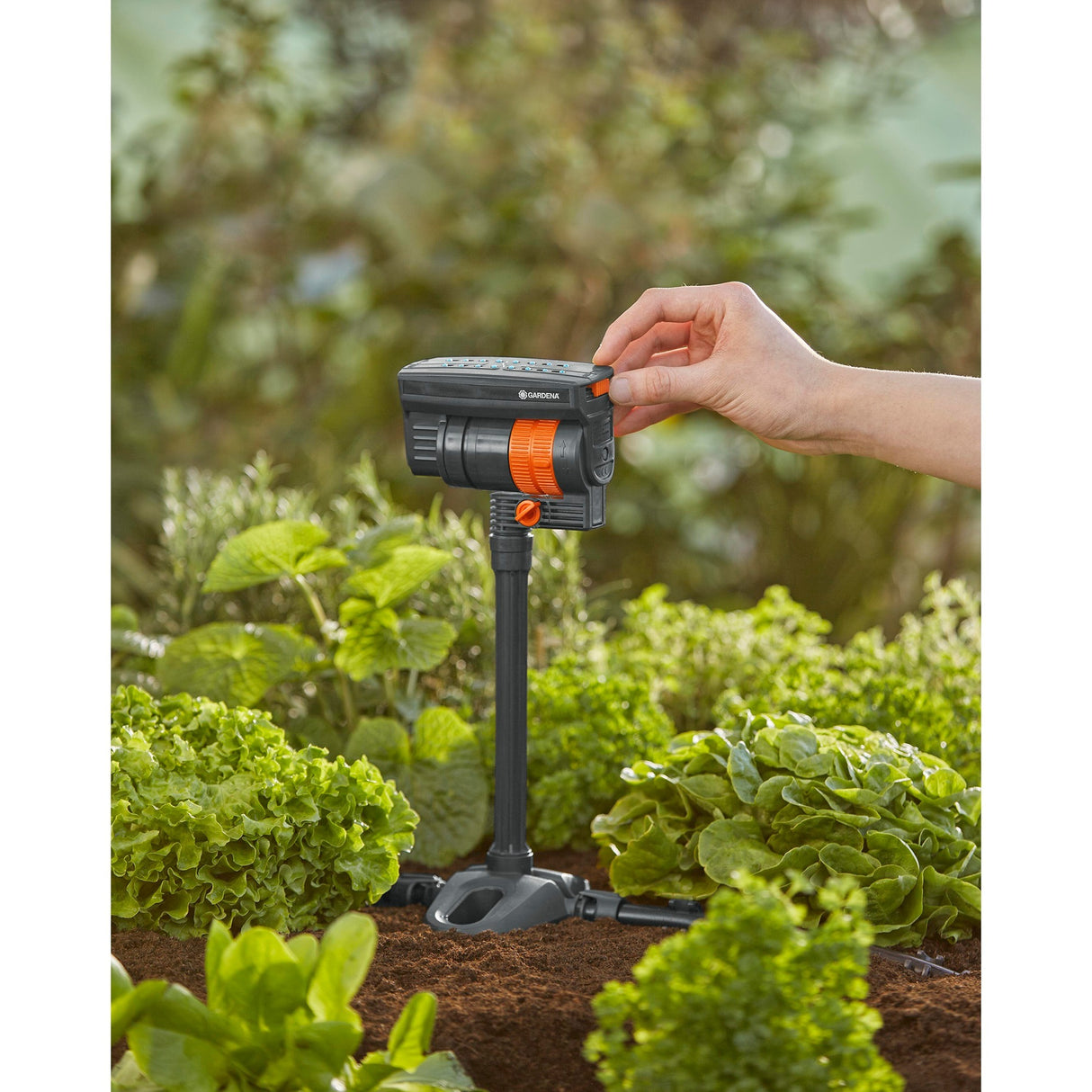 Gardena mikro-dryp-system oscillerende sprinkler os 90 sprinkler (mørkegrå orange)