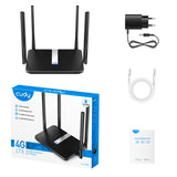 Cudy AC1200 Wi-Fi Mesh 4G LTE Cat4-router (sort, mesh, app, Nano SIM-slot)