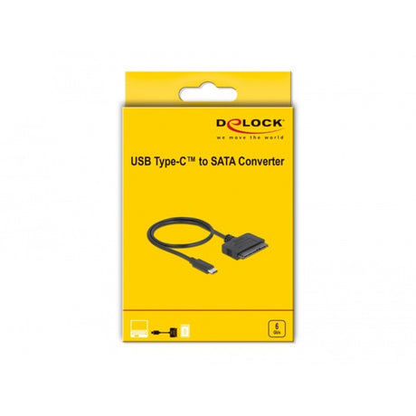 Delock USB Type-C konverter til 22 pin SATA 6 GB (sort)