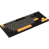 Helloganss HS87t GG01, tastatur (hvidt, amerikansk layout, gateron gul, TKL, RGB LED'er, PBT doubleshot keycaps, hot swap, 2,4 GHz Bluetooth USB-C)