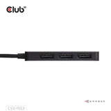 Club 3D USB-C til Triple DisplayPort MST Hub (sort, 4K60Hz)