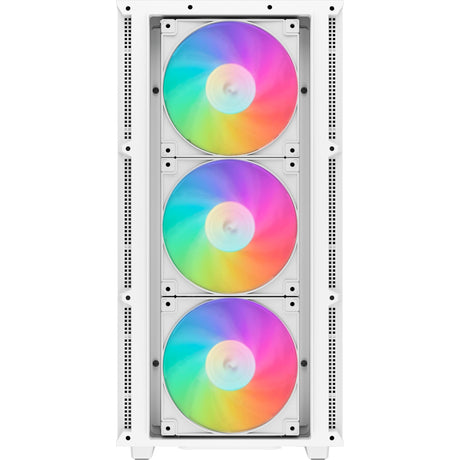 Deepcool CH560 MIDI Tower-hus (hvid | 1x USB-A | 1x USB-C | RGB | hærdet glas)