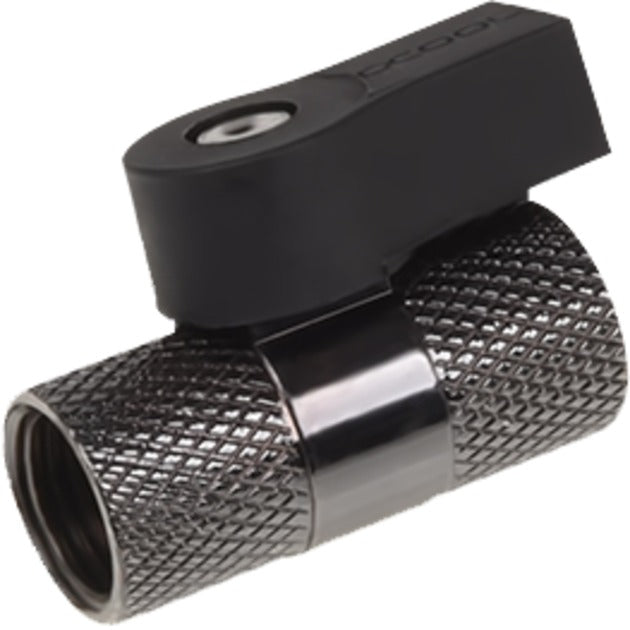 Alphacool 2-vejs kugleventil g1 4 nikkel hanestykke (sort)