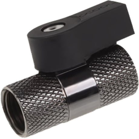 Alphacool 2-vejs kugleventil g1 4 nikkel hanestykke (sort)