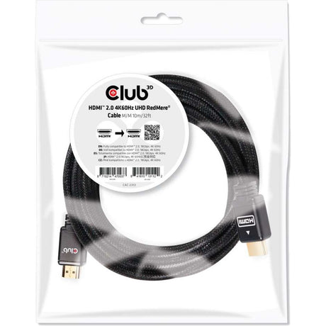 Club 3D HDMI 2.0 Redmere-kabel (sort, 10 meter, 4K 60Hz)