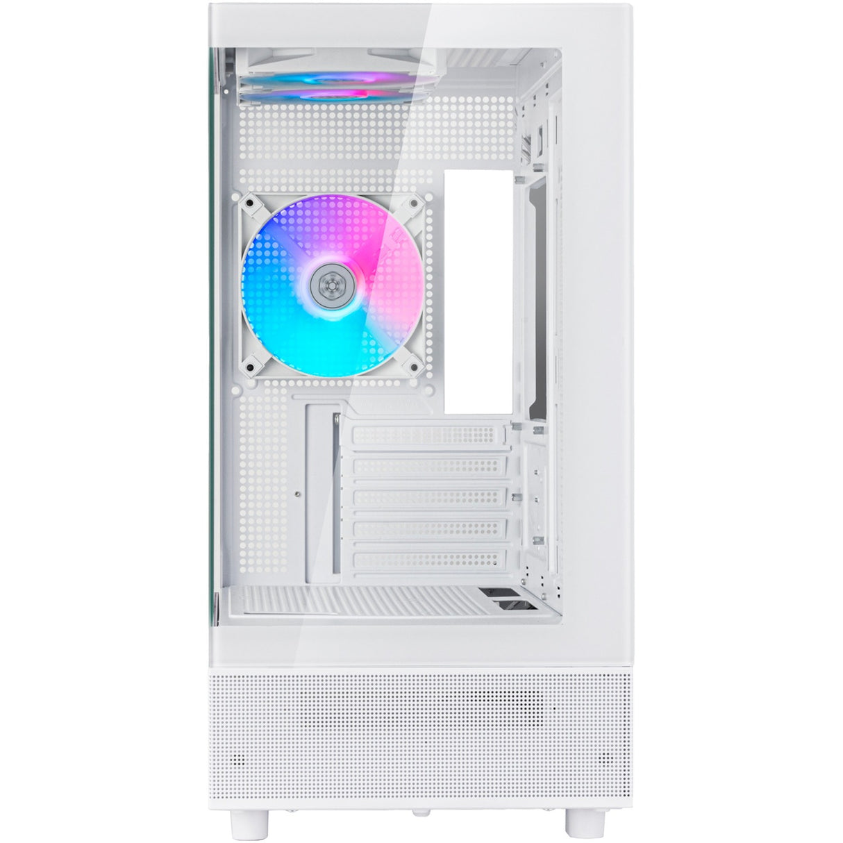 Silverstone lucid 04 mini tårnhus (hvid | 2x USB-A | 1x USB-C | RGB | hærdet glas)