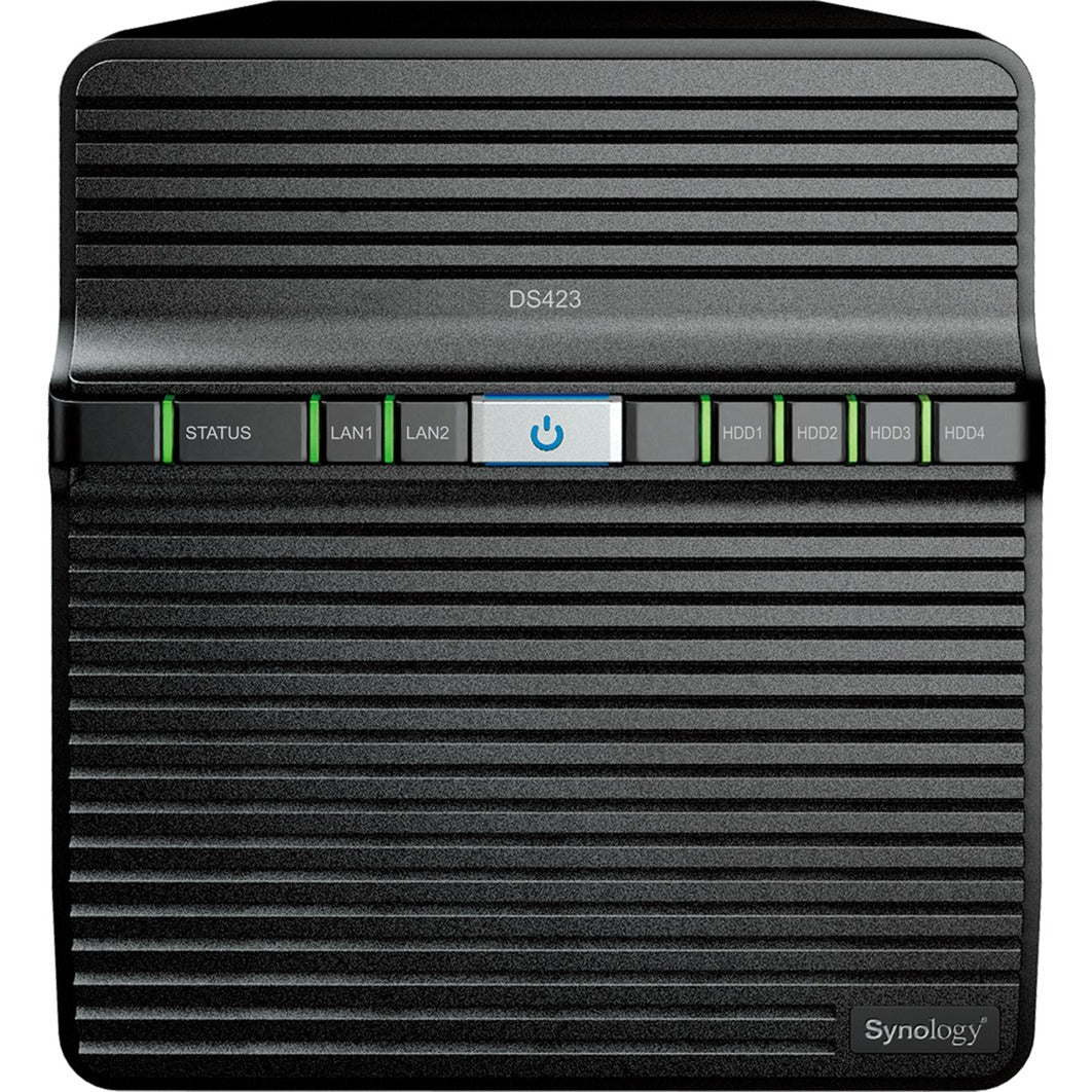Synology diskstation ds423 nas (sort, 2x rj-45, 2x usb-a 3.2 (5 gbit s))