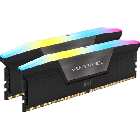 Corsair Vengeance RGB 16 GB DDR5-5200 (2x 8 GB) RAM (sort, cmh16gx5m2b5200c40, udimm, xmp 3.0)