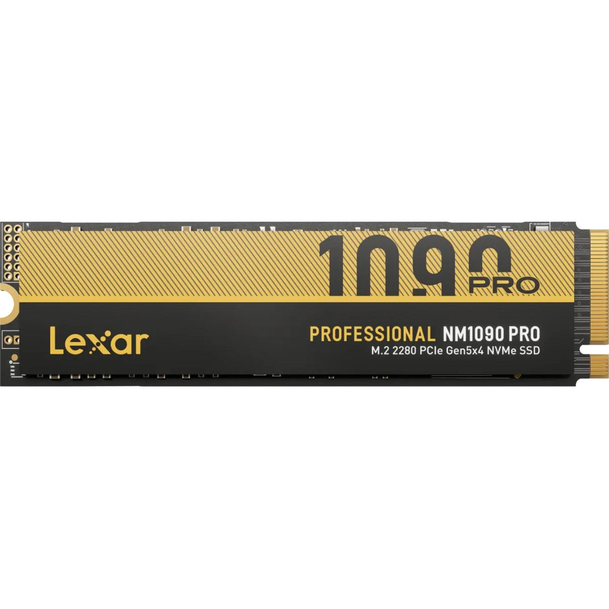 Lexar nm1090 pro 2 TB SSD (sort guld, m.2 2280, pcie gen 5x4)