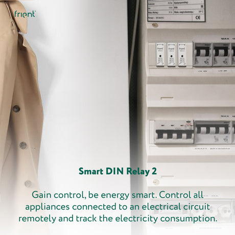 Frient smart din relæ relæ (lys grå, zigbee)